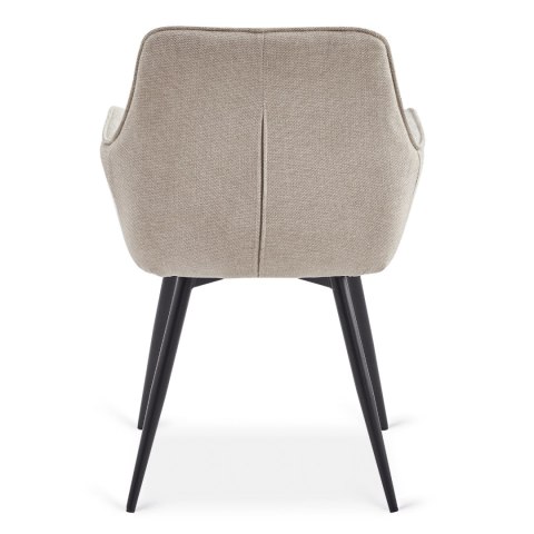Krzesło Tapicerowane do Jadalni EDRICK Kremowe Nowoczesne Loft