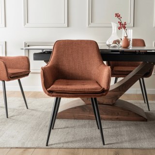 Krzesło Tapicerowane do Jadalni EDRICK Rude Nowoczesne Loft