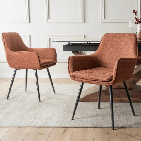 Krzesło Tapicerowane do Jadalni EDRICK Rude Nowoczesne Loft