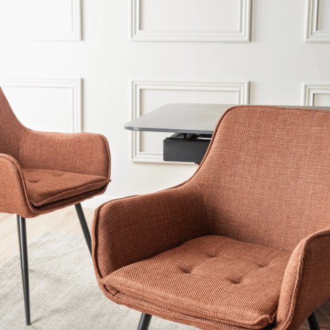 Krzesło Tapicerowane do Jadalni EDRICK Rude Nowoczesne Loft