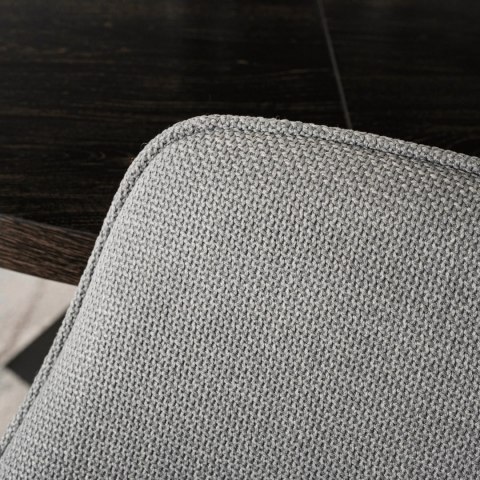 Krzesło Tapicerowane do Jadalni EDRICK Szare Nowoczesne Loft