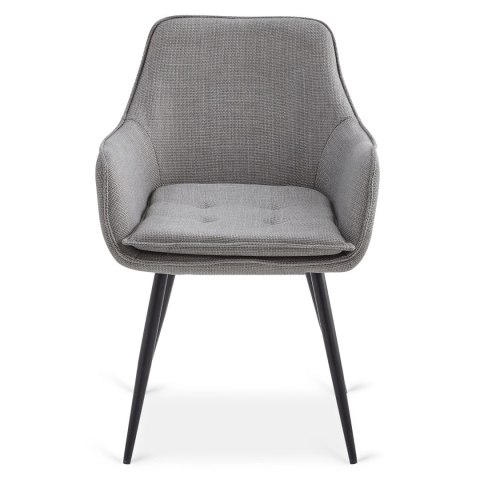 Krzesło Tapicerowane do Jadalni EDRICK Szare Nowoczesne Loft