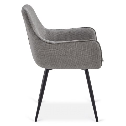 Krzesło Tapicerowane do Jadalni EDRICK Szare Nowoczesne Loft