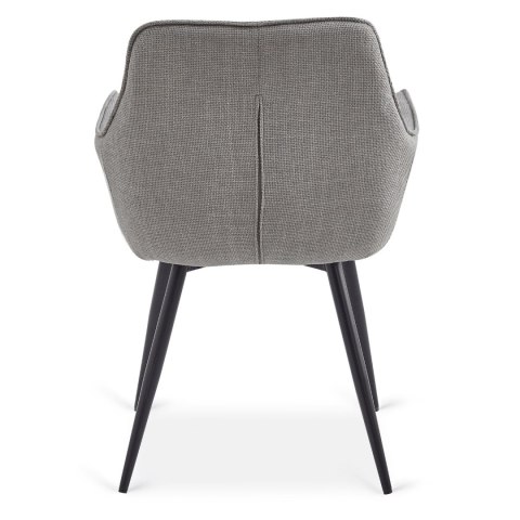 Krzesło Tapicerowane do Jadalni EDRICK Szare Nowoczesne Loft