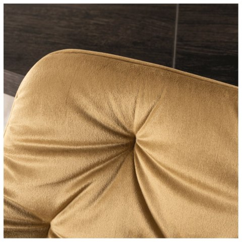 Krzesło MODESTO Musztardowe Welurowe