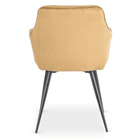 Krzesło MODESTO Musztardowe Welurowe