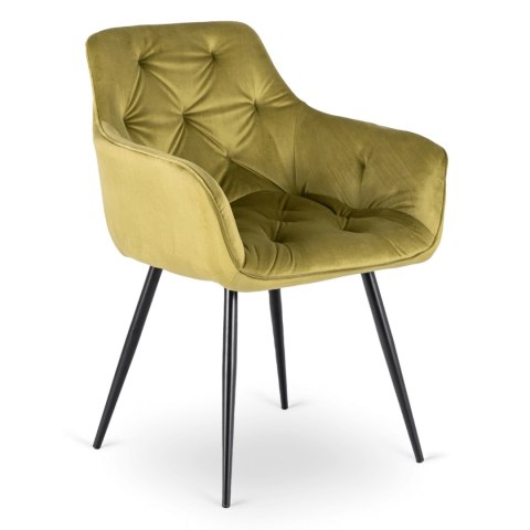 Krzesło MODESTO Pistacjowe Welurowe