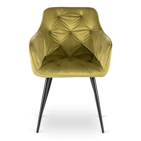 Krzesło MODESTO Pistacjowe Welurowe