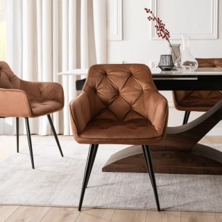 Krzesło MODESTO Rude Welurowe