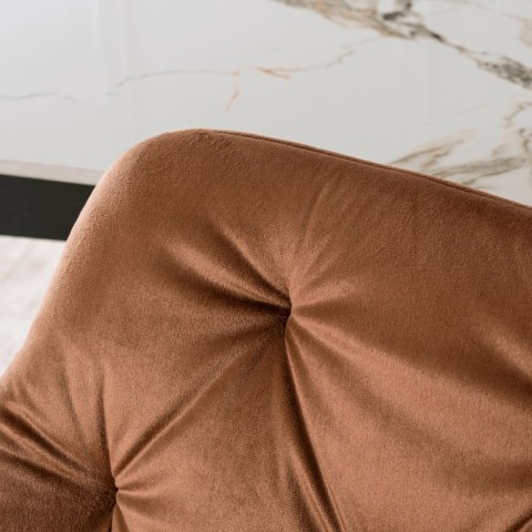 Krzesło MODESTO Rude Welurowe