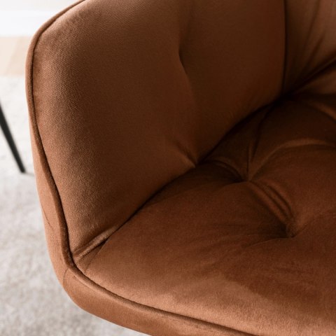 Krzesło MODESTO Rude Welurowe