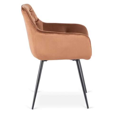 Krzesło MODESTO Rude Welurowe