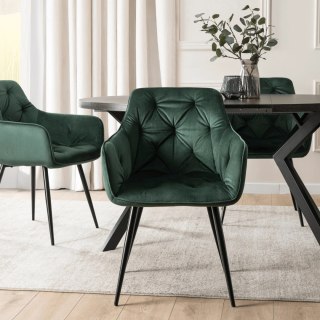 Krzesło MODESTO Zielone Welurowe