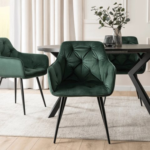 Krzesło MODESTO Zielone Welurowe