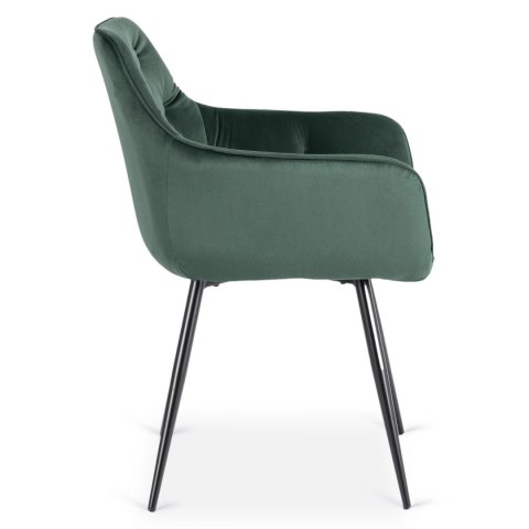 Krzesło MODESTO Zielone Welurowe