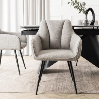 Krzesło NAWARA Szare Boucle