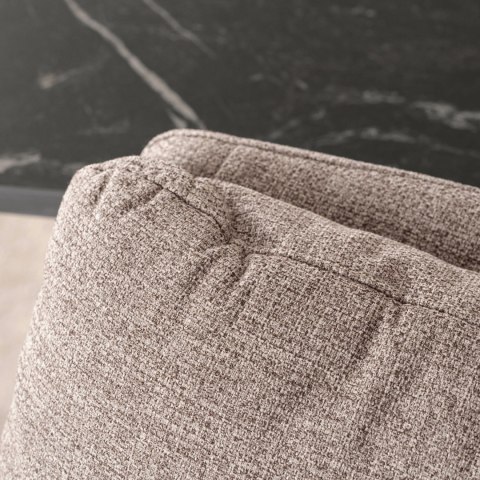 Krzesło Tapicerowane Obrotowe do Salonu CORTADO Brązowe Nowoczesne