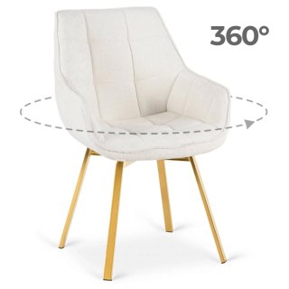 Krzesło Obrotowe MIA Beżowe Boucle