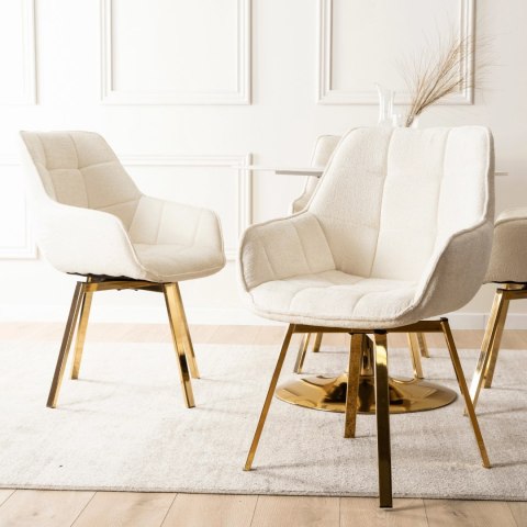 Krzesło Obrotowe MIA Beżowe Boucle