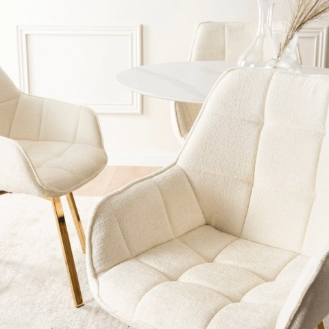 Krzesło Obrotowe MIA Beżowe Boucle