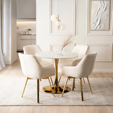 Krzesło Obrotowe MIA Beżowe Boucle