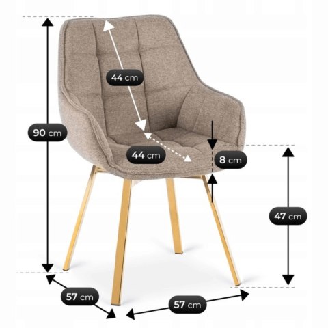 Krzesło Obrotowe MIA Beżowe