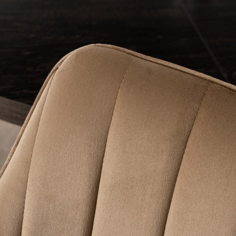 Krzesło Obrotowe MUMBAI 2 Beżowe Welurowe