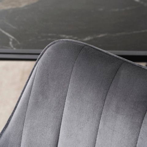 Krzesło Obrotowe MUMBAI 2 Szare Welurowe