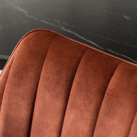 Krzesło Obrotowe MUMBAI Rude Welurowe