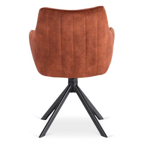 Krzesło Obrotowe MUMBAI Rude Welurowe