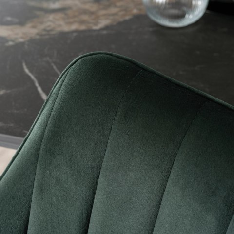 Krzesło Obrotowe MUMBAI Welurowe Zielone
