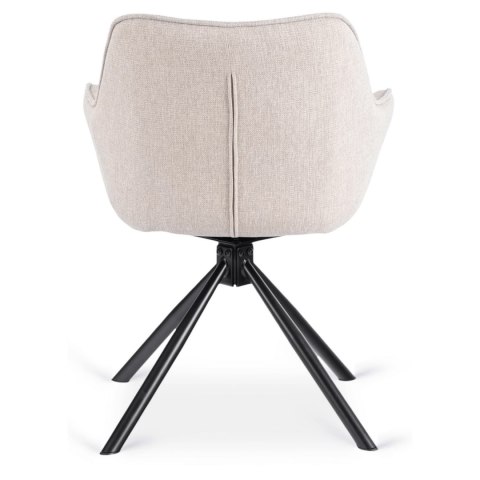 Krzesło Tapicerowane Obrotowe PEONY 2 Beżowe Nowoczesne Loft