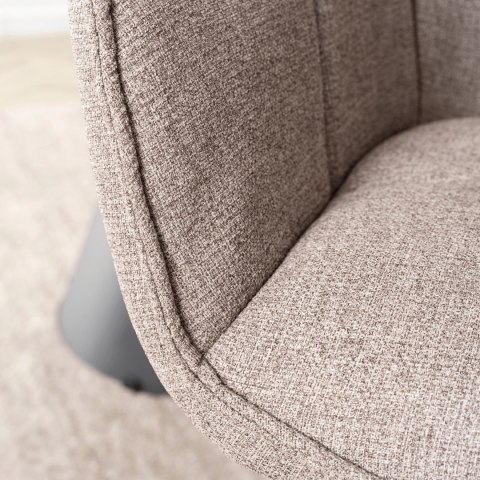 Krzesło Tapicerowane Obrotowe PEONY 2 Cappuccino Nowoczesne Loft
