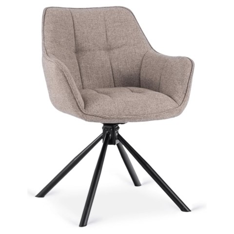 Krzesło Tapicerowane Obrotowe PEONY 2 Cappuccino Nowoczesne Loft