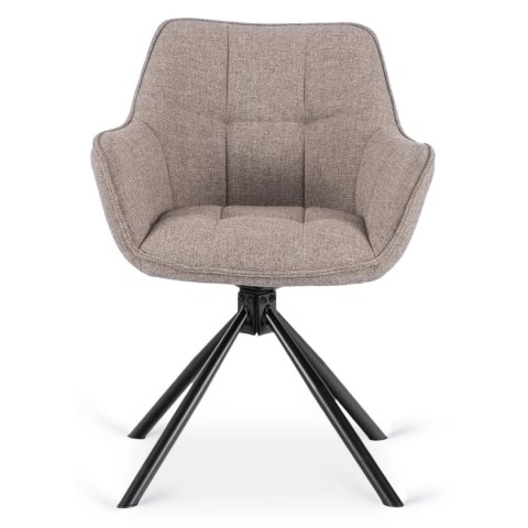 Krzesło Tapicerowane Obrotowe PEONY 2 Cappuccino Nowoczesne Loft