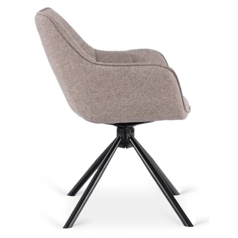 Krzesło Tapicerowane Obrotowe PEONY 2 Cappuccino Nowoczesne Loft