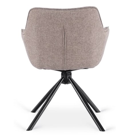 Krzesło Tapicerowane Obrotowe PEONY 2 Cappuccino Nowoczesne Loft