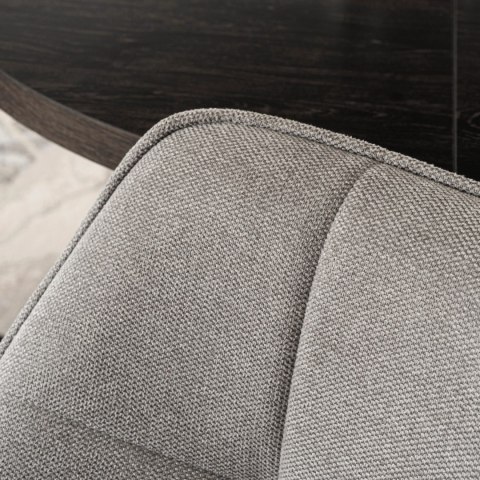 Krzesło Tapicerowane Obrotowe PEONY 2 Szare Nowoczesne Loft