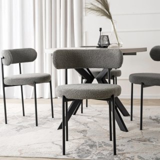 Krzesło TULSA Szare Boucle