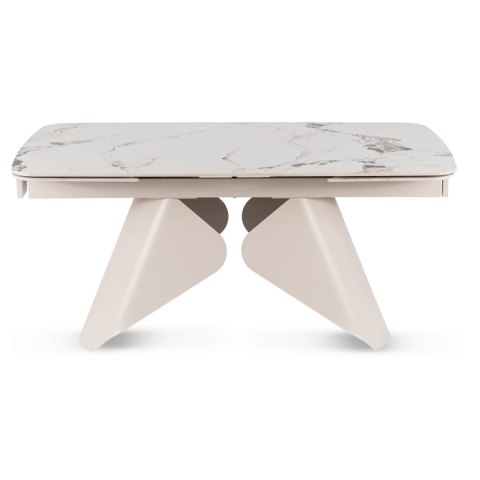 Stół Ceramiczny Rozkładany VERONA 160-240 cm Biały Marmur/Kaszmir