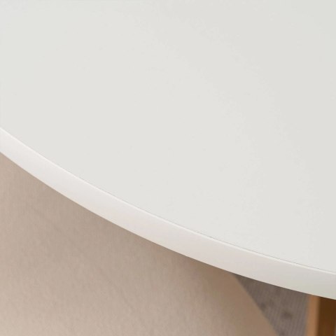 Stół DORIAN Rozkładany 80-160 cm Biały/Dąb Złoty