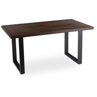 Stół EDWIN Rozkładany 160-260 cm Orzech/Czarny