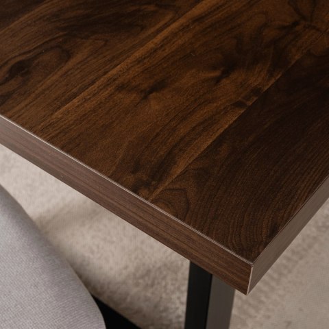 Stół EDWIN Rozkładany 160-260 cm Orzech/Czarny