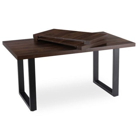 Stół EDWIN Rozkładany 160-260 cm Orzech/Czarny