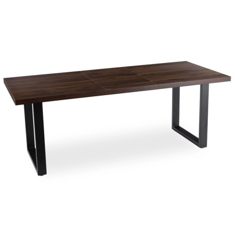 Stół EDWIN Rozkładany 160-260 cm Orzech/Czarny
