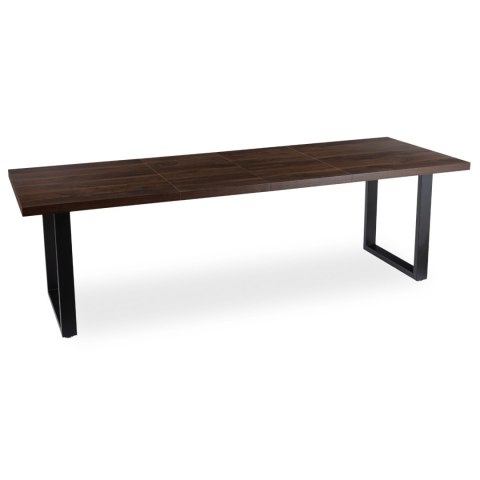 Stół EDWIN Rozkładany 160-260 cm Orzech/Czarny