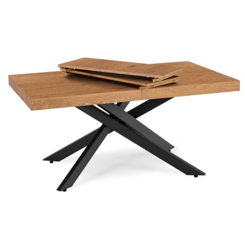 Stół HAMPTON Rozkładany 160-240 cm Dąb Złoty/Czarny