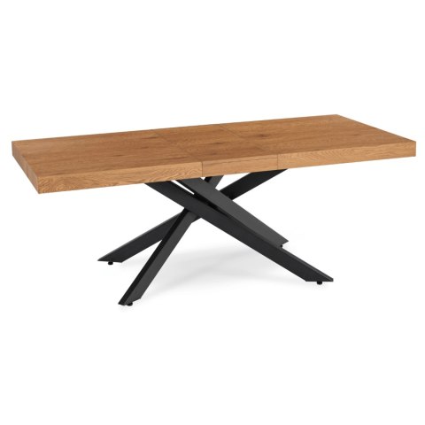 Stół HAMPTON Rozkładany 160-240 cm Dąb Złoty/Czarny