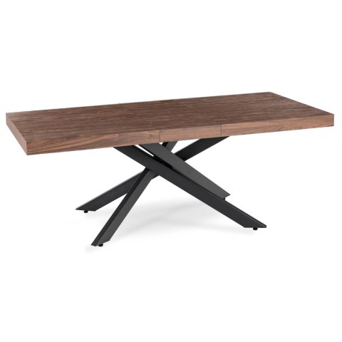 Stół HAMPTON Rozkładany 160-240 cm Orzech/Czarny