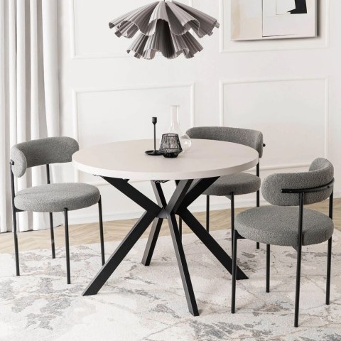 Stół LUKAS Rozkładany 100-250 cm Kaszmir/Czarny